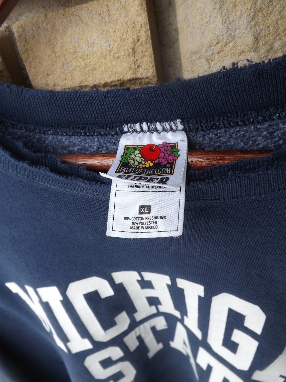 Fruit Of The Loom Vintage Michigan State University Crewneck Sweatshirt Size US XL / EU 56 / 4 - 4 Thumbnail