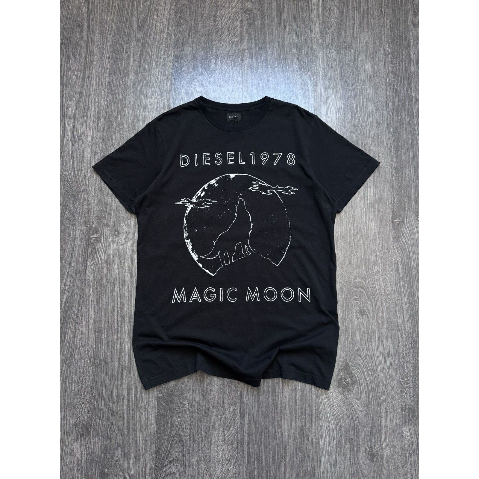 Diesel Diesel Magic Moon Black t-shirt Woolf print Size US L / EU 52-54 / 3 - 1 Thumbnail
