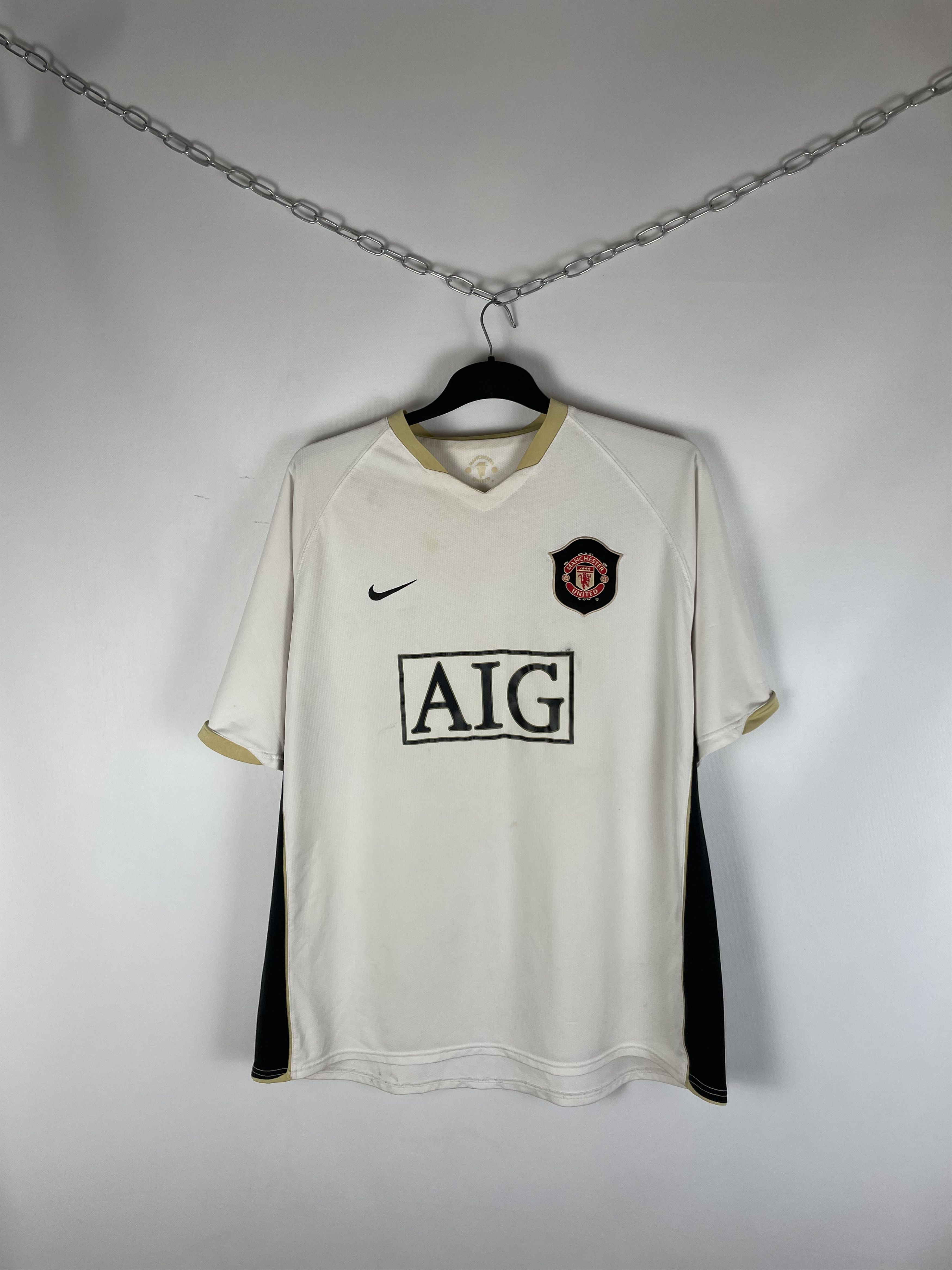 Nike 2006/2007 Nike Manchester United Vintage Soccer Jersey Tee Size US XXL / EU 58 / 5 - 2 Thumbnail