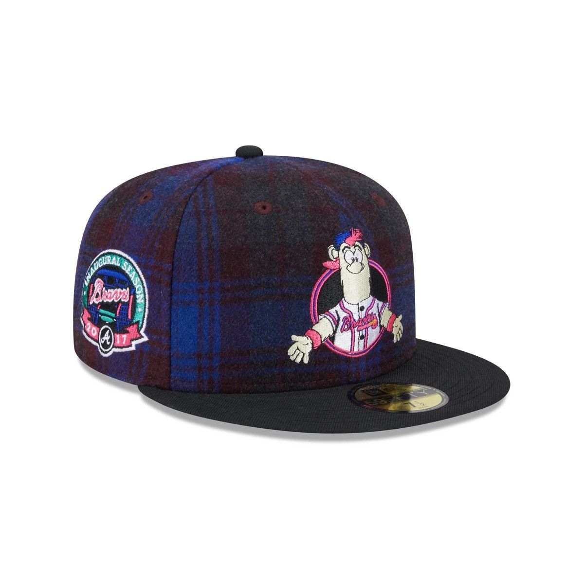 New Era Atlanta Braves Mascot Plaid Inaugural Season 2017 Patch Size ONE SIZE - 1 Thumbnail