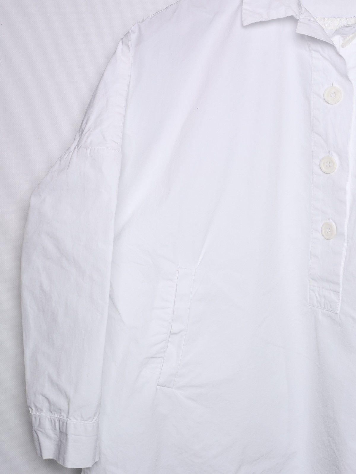 Casey Casey Casey Casey Oversized White Shirt Paper Tippy Top Wide Size XS / US 0-2 / IT 36-38 - 8 Thumbnail
