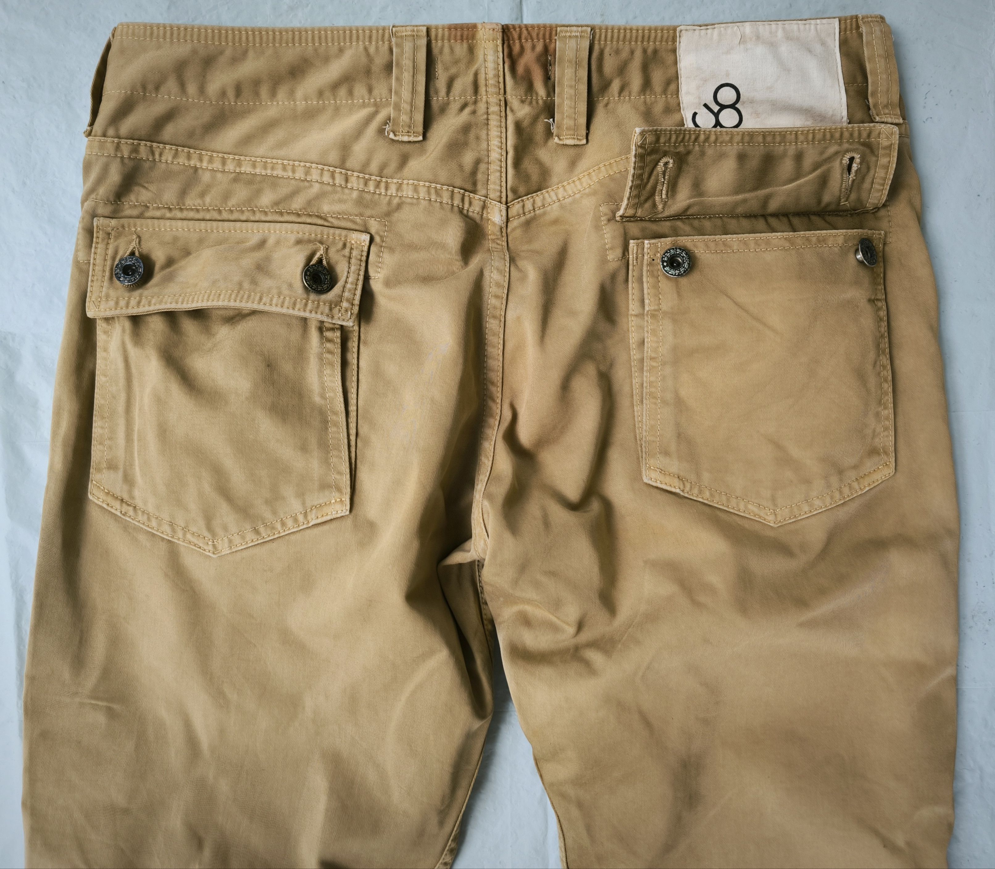 Johnbull JOHN BULL cargo pocket denim straight leg styled army Size US 34 / EU 50 - 8 Thumbnail