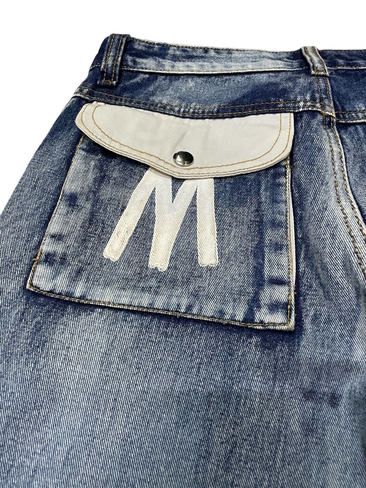 Hysteric Glamour × Japanese Brand Guwawa Japan Enzyme Wash Loose Baggy Kevlar Jeans Size US 29 - 18 Thumbnail
