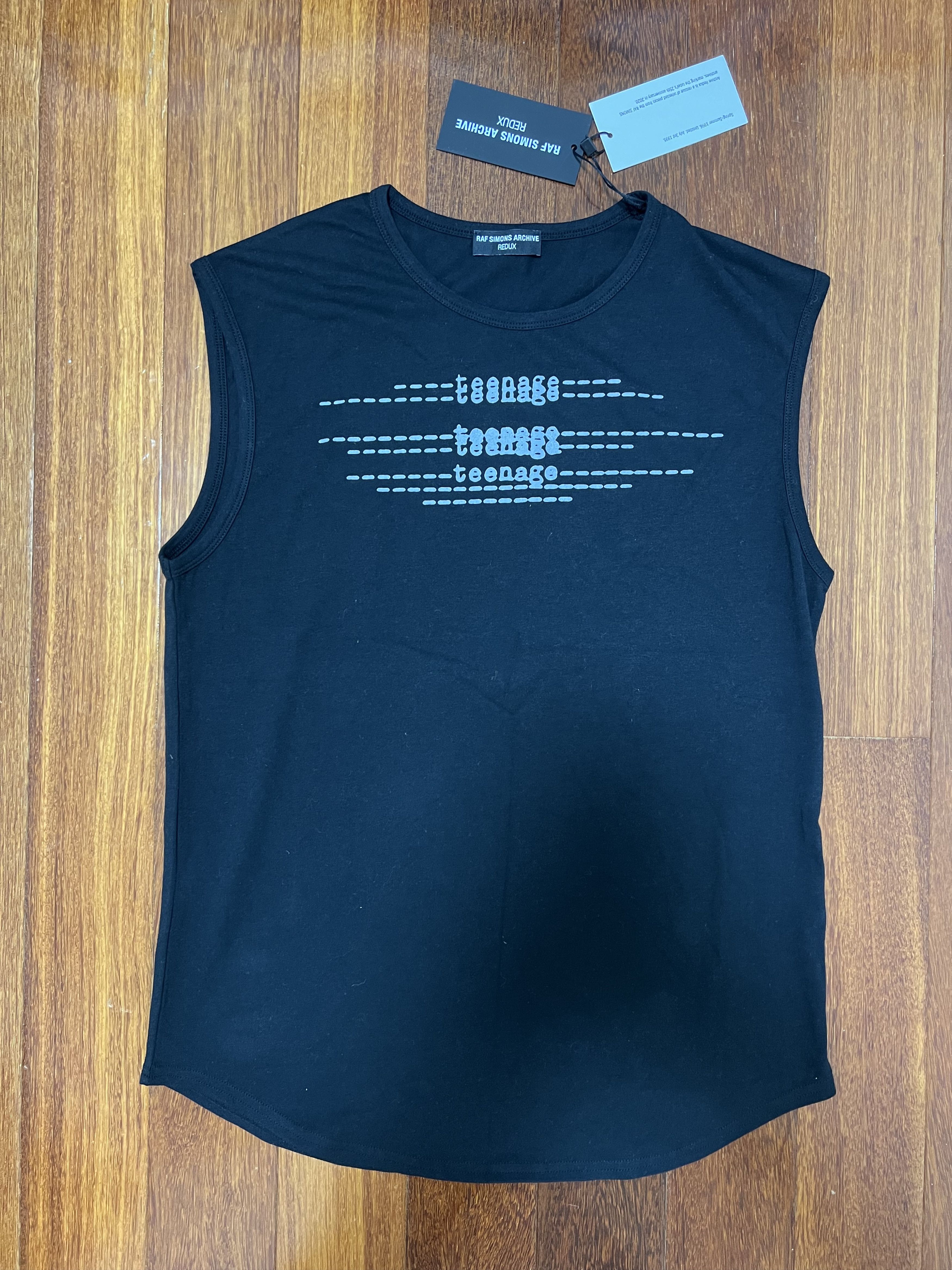 Raf Simons 💚 Raf Simons Redux Teenage Tank Top Black X