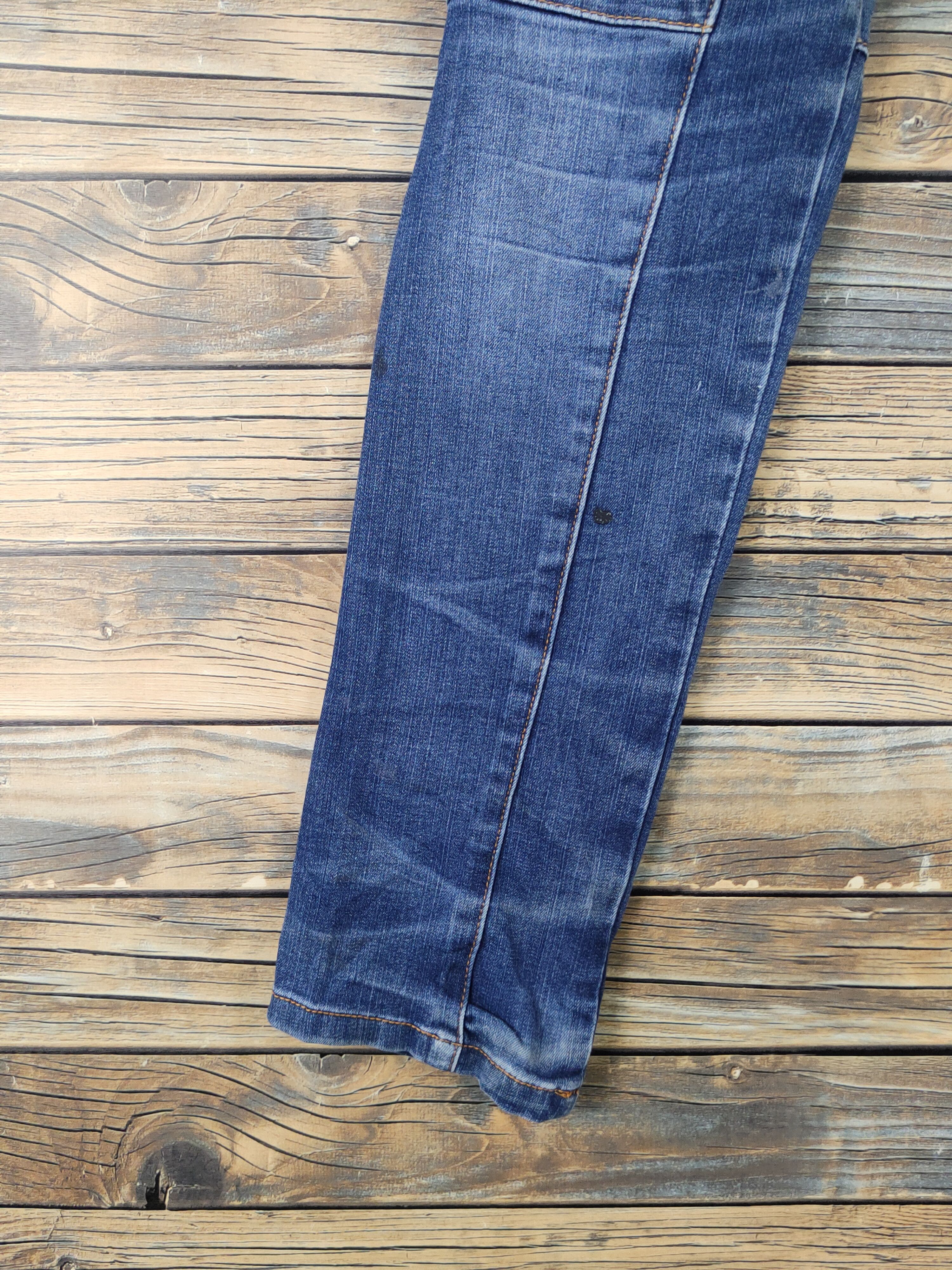 Japanese Brand I'z Frontier Dark Blue Distressed Ripped cargo Jeans #W1968 Size US 31 - 10 Thumbnail