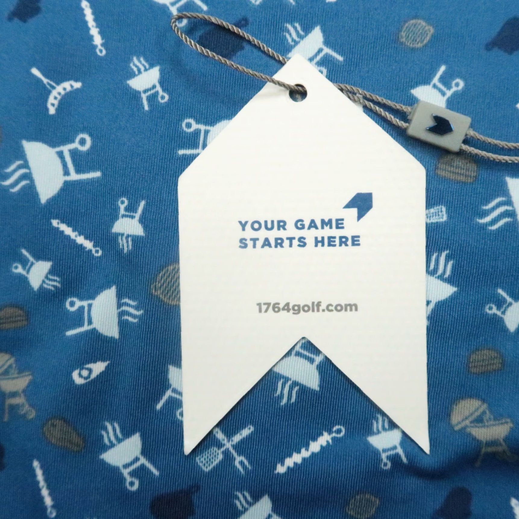 Vintage 1764 Shirt Men XXL Blue White BBQ Grilling Cookout Short Sleeve Performance NWT Size US XXL / EU 58 / 5 - 4 Thumbnail