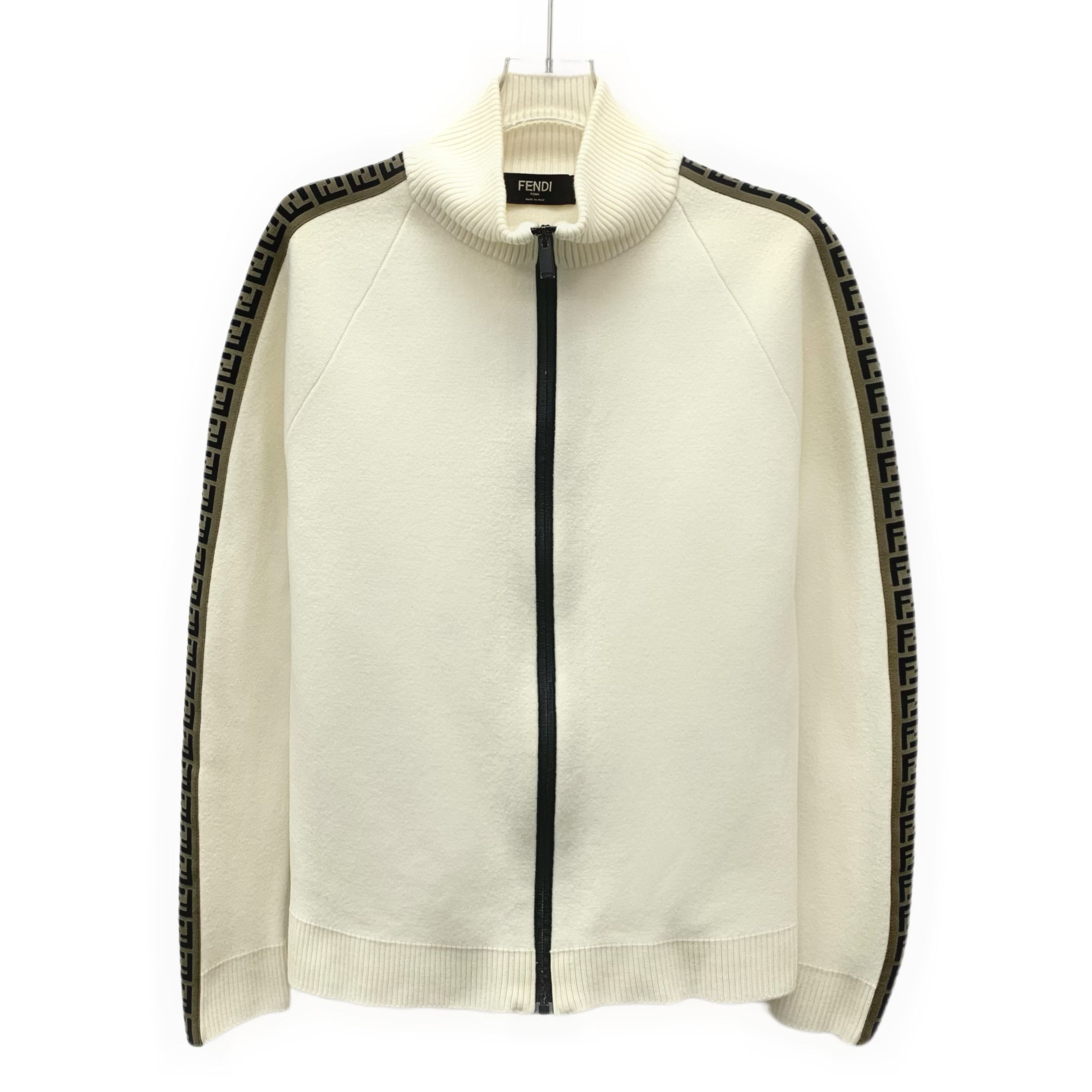 Fendi Fendi Logo Knit Jacket Beige (50) Size US M / EU 48-50 / 2 - 1 Thumbnail