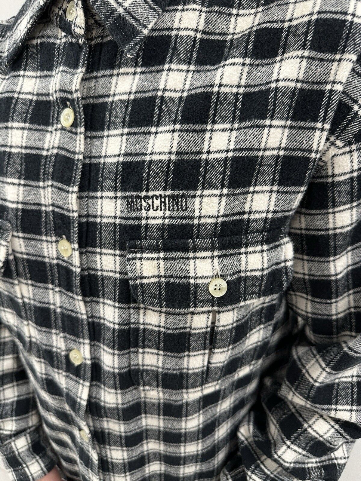 Moschino Vintage 90s Moschino Jeans Flanel Shirt Checked Womens Size M / US 6-8 / IT 42-44 - 14 Thumbnail