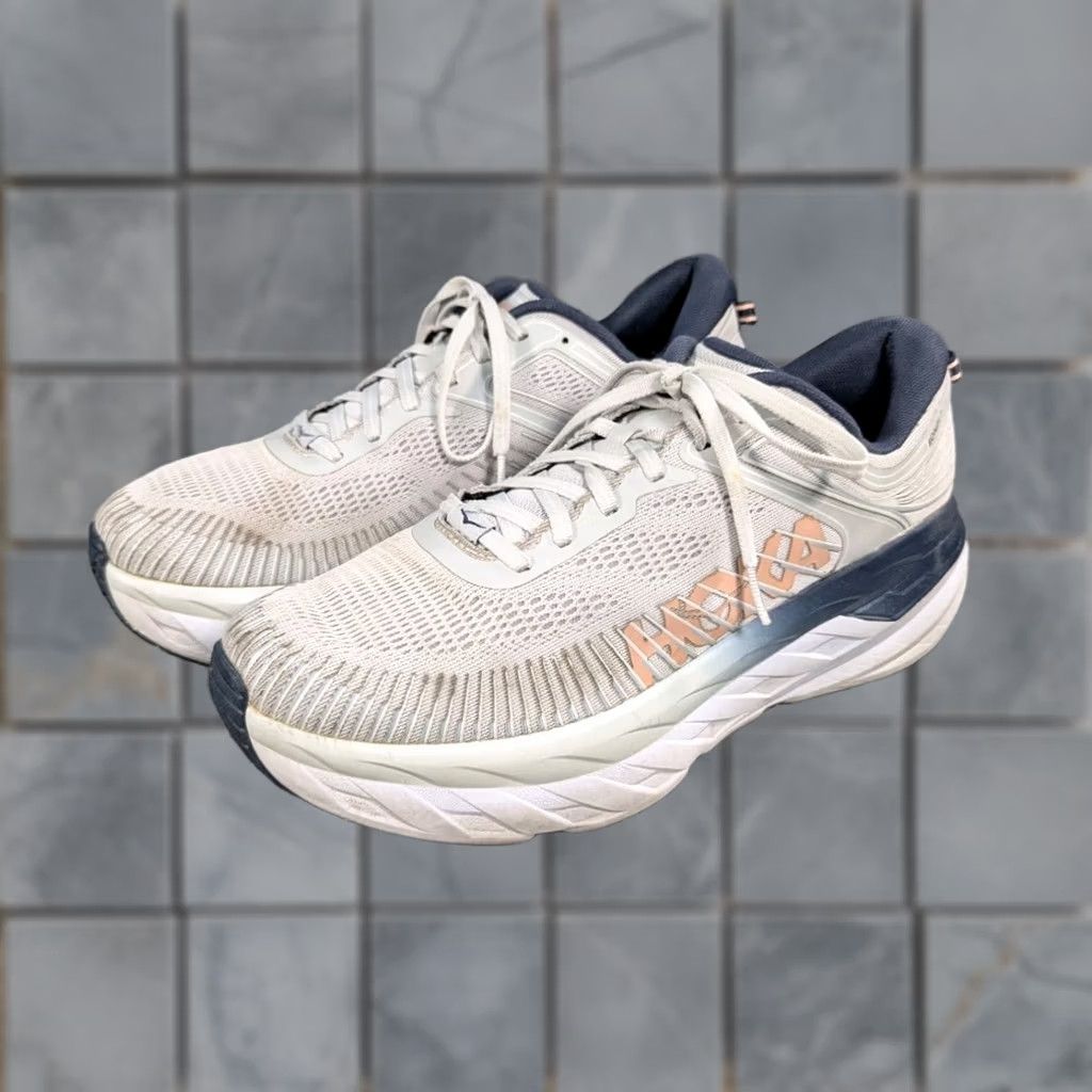 Vintage Hoka One One Bondi 7 Womens Shoes Size US 10.5 Athletic Low Top Sneakers Size L / US 10 / IT 46 - 1 Thumbnail