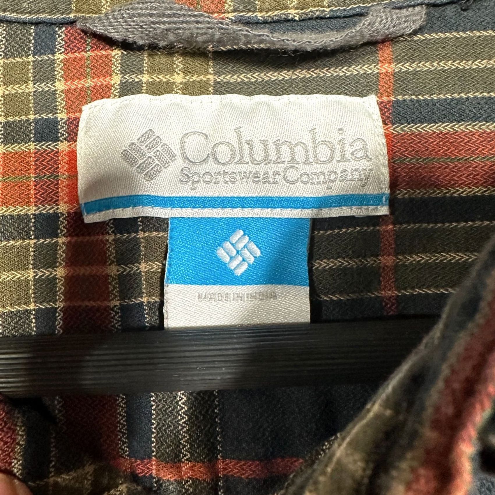 Vintage Columbia Shirt Mens S Blue Orange Cotton Stretch Button Down Pocket Logo Size US S / EU 44-46 / 1 - 6 Thumbnail