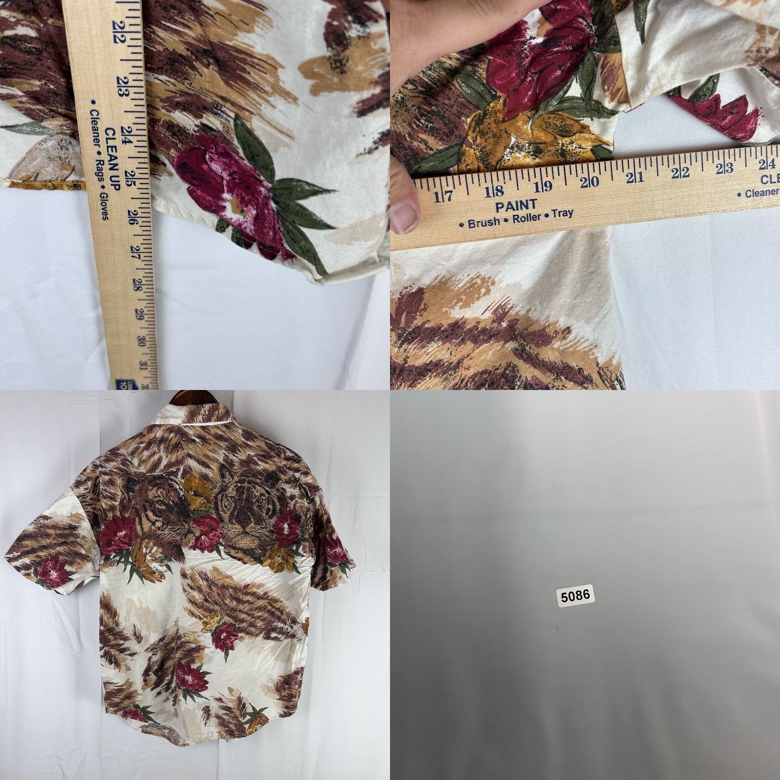 Vintage VINTAGE Denim Republic Shirt Womens Medium Tiger Animal Safari Button Up Made USA 80s 90s Lion Animals Beige Cotton Denim Short Sleeve Women Mens? Size M / US 6-8 / IT 42-44 - 8 Thumbnail