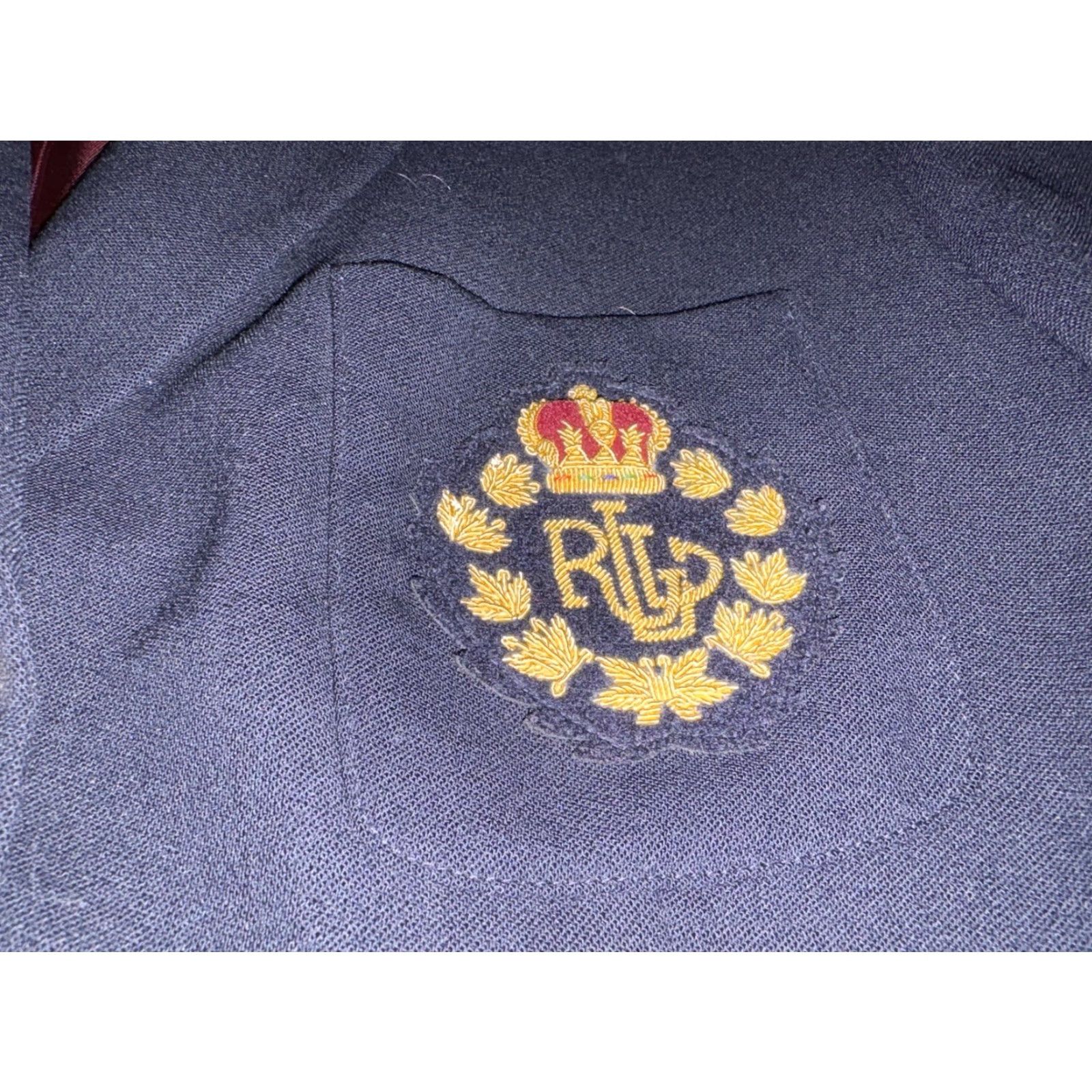 Ralph Lauren VINTAGE Lauren Ralph Lauren Womens Blazer Navy Wool Size 12 Big Crest Logo Gold Buttons "Ralph Lauren" Blazer Jacket Mens Womens Girls Size XL / US 12-14 / IT 48-50 - 7 Thumbnail