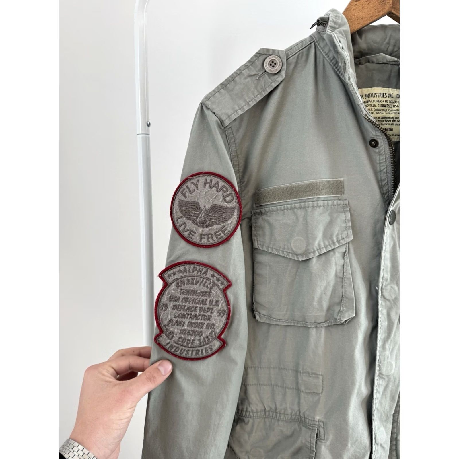 Alpha Industries VINTAGE Alpha Industries Jacket Military 90s Y2K Multi Pocket Cargo Gray S Men Size US S / EU 44-46 / 1 - 3 Thumbnail