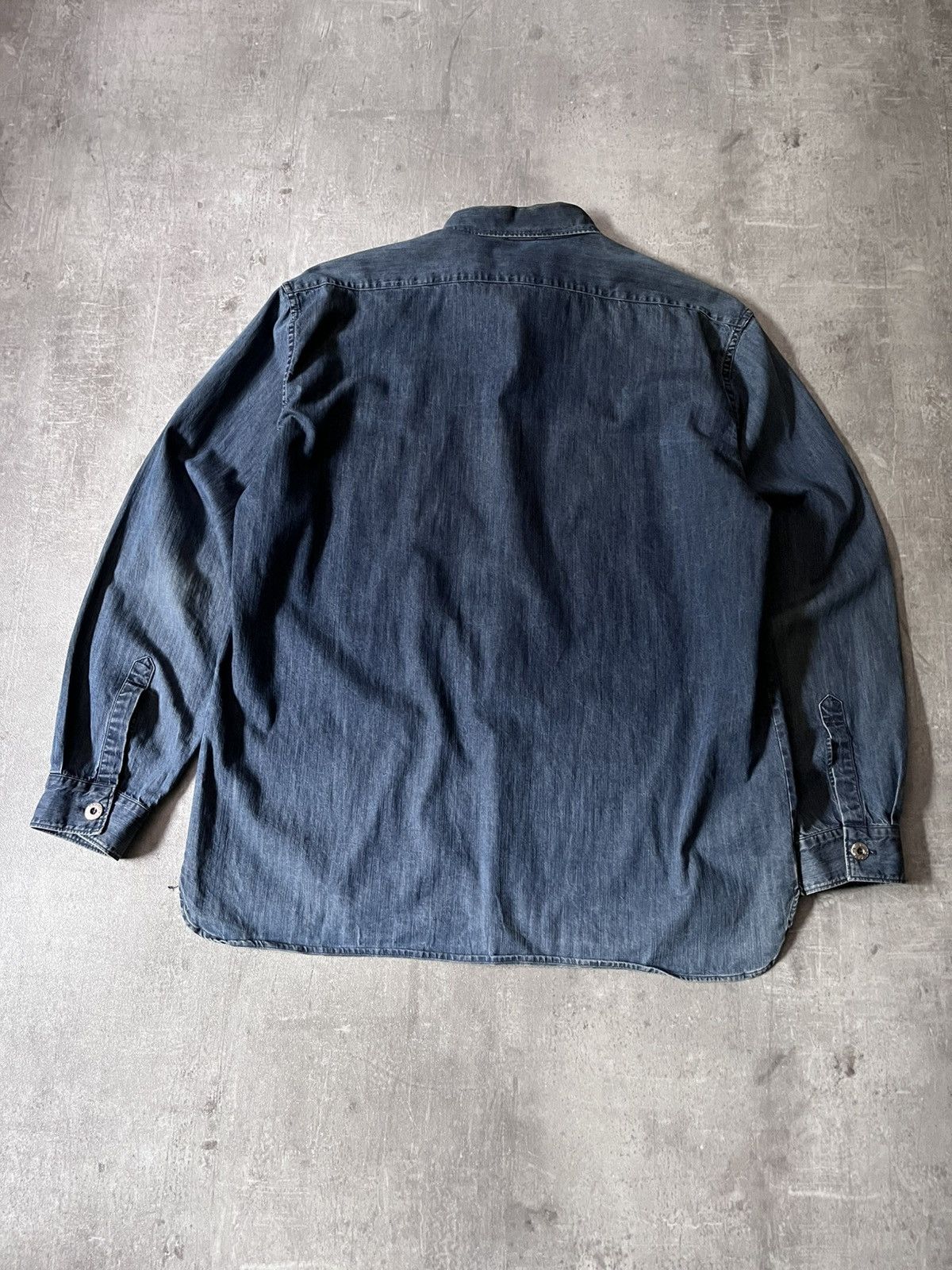 Stone Island Stone Island A/W 1998 denim shirt navy Size US L / EU 52-54 / 3 - 7 Thumbnail