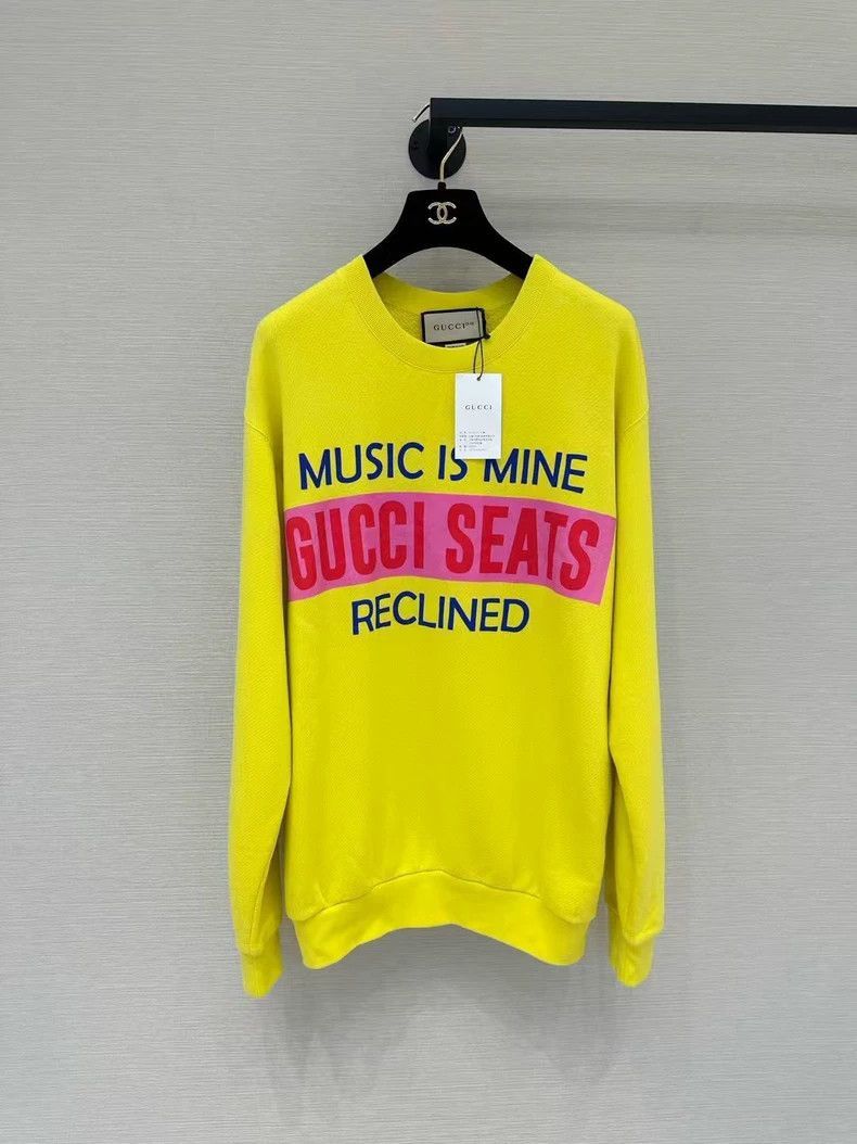 Gucci Gucci Yellow Logo Sweatshirt with Tags-2506 Size US S / EU 44-46 / 1 - 1 Thumbnail