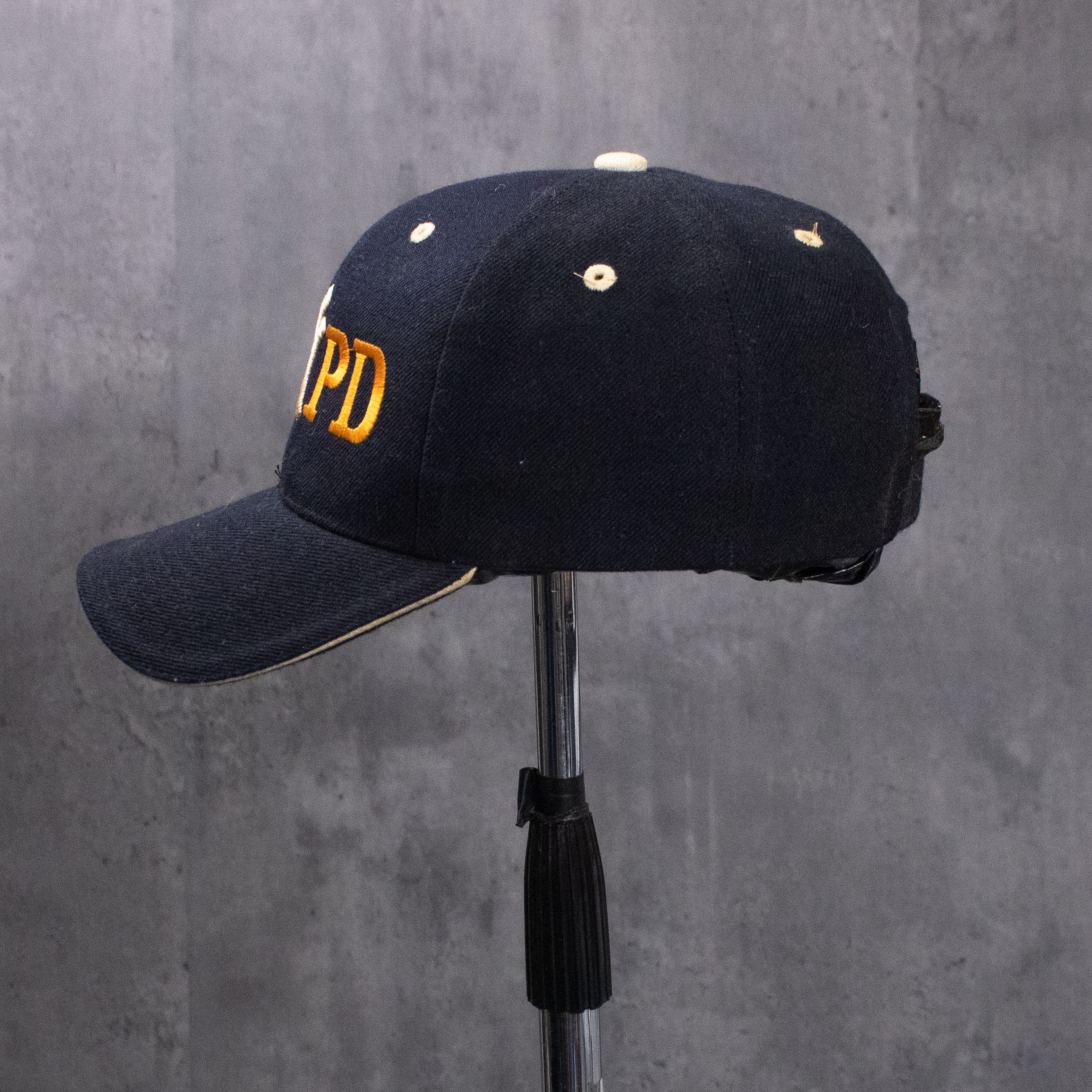 New York Yankees 80's NY FDNYD NYPD Yankee Black Wool Stripback 6 Pannel Hat Size ONE SIZE - 3 Thumbnail
