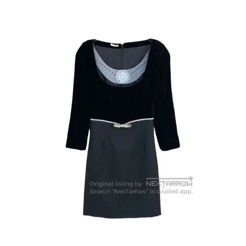 Miu Miu Miu Miu Black Wool Women's Dress . Size XXS / US 00 / IT 34 - 1 Thumbnail