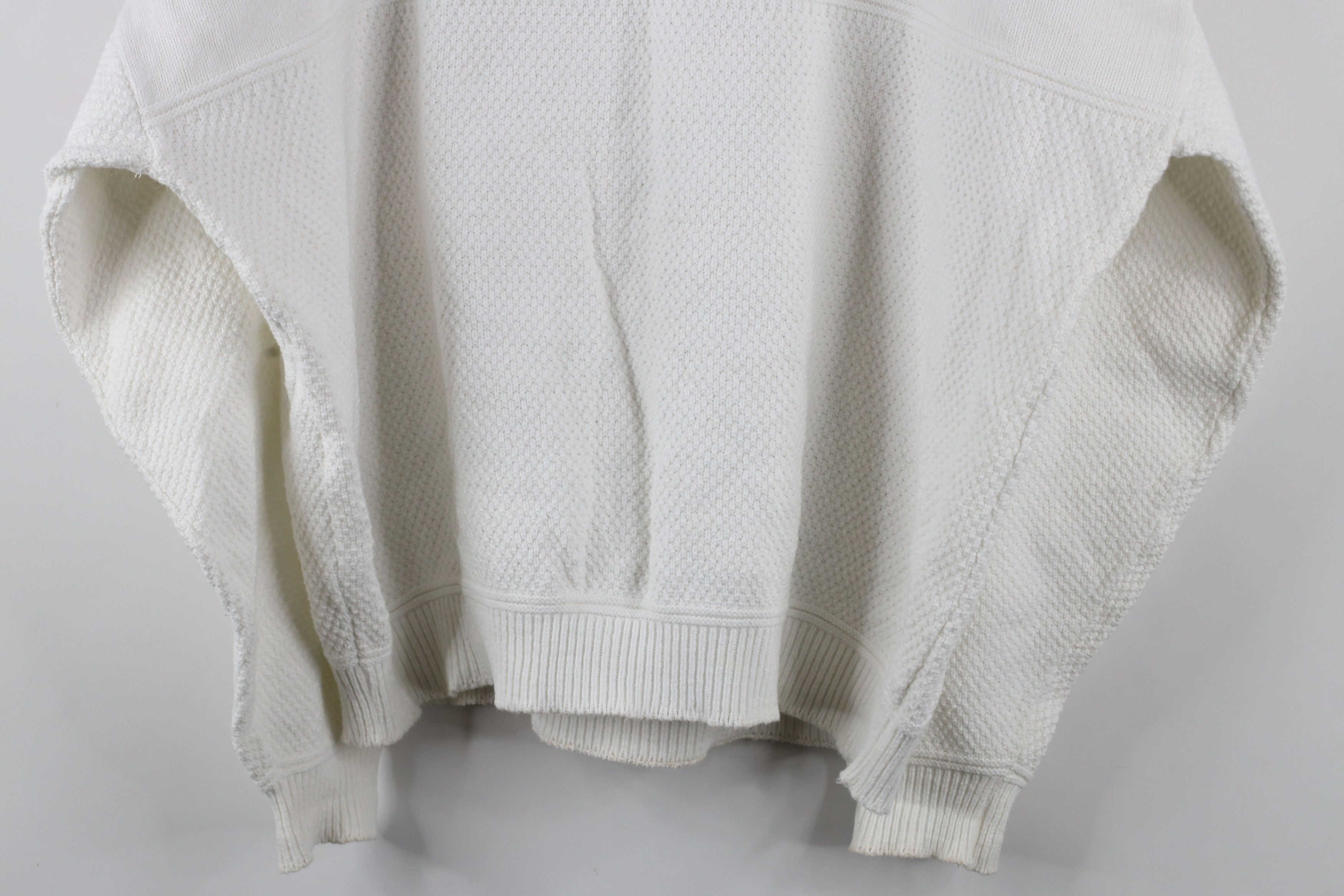 Vintage Vintage 90s Streetwear Knit Crewneck Sweater White USA Size US XXL / EU 58 / 5 - 13 Thumbnail