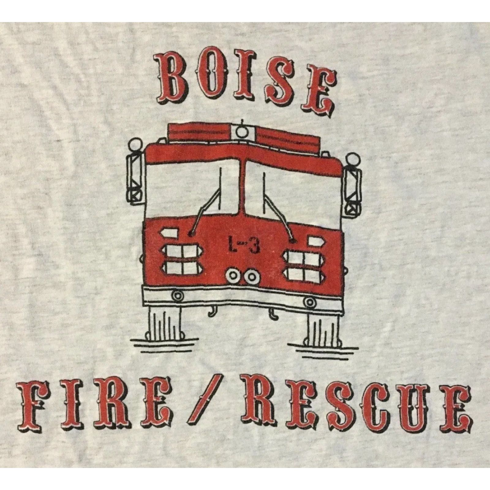 Vintage VINTAGE Boise Fire Department Shirt M L Gray 90s 80s Funny Grunge Biker Idaho USA Single Stitch T-Shirt Mens Short Sleeve XP Size US M / EU 48-50 / 2 - 3 Thumbnail