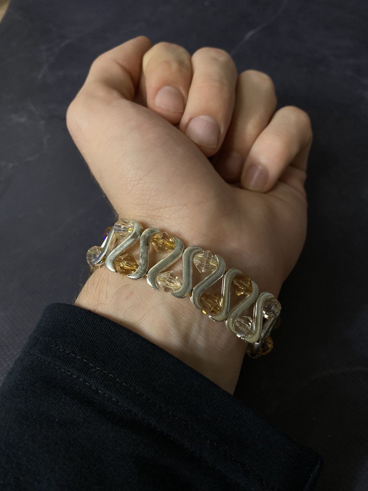 Japanese Brand Vintage Crystal Bracelet Size ONE SIZE - 6 Thumbnail