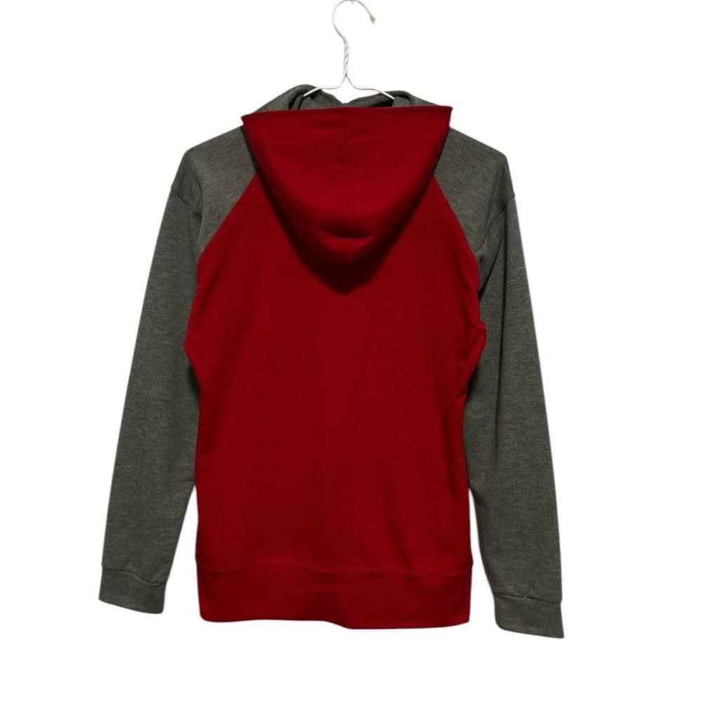 Designer Nike Size XL Red and Grey Zip-Up Hoodie Size M / US 6-8 / IT 42-44 - 3 Thumbnail