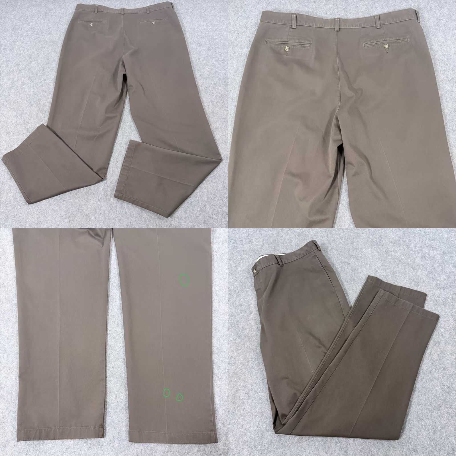 Vintage L.L.Bean Natural Fit Casual Dress Pants Men's Size 42x36 Brown Regular Rise 13.25" Inseam 36" Cotton Zip Front Front Flat Front Pockets Slim Straight Size US 42 / EU 58 - 11 Thumbnail