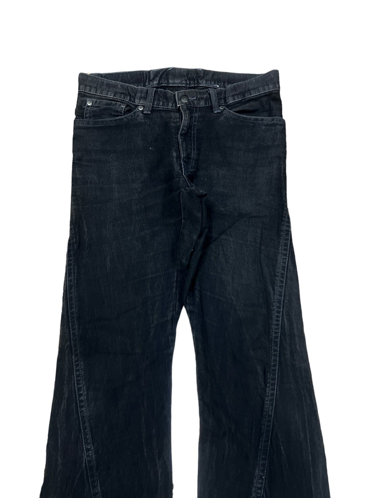Japanese Brand × Vintage FLARED🔥CUSTOME CULTURE TWIST DENIM PANT Size US 31 - 3 Thumbnail