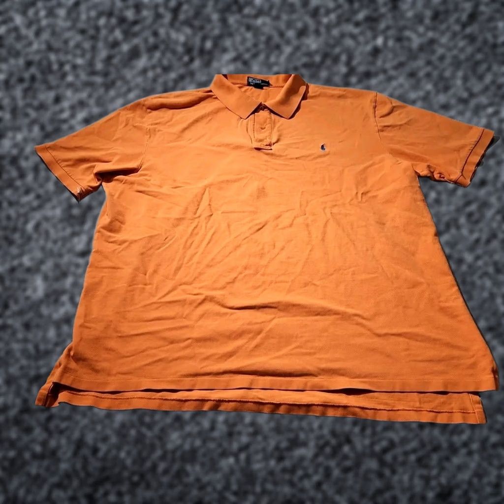 Polo Ralph Lauren Ralph Lauren Polo Shirt Men 3XLT XXXLT Orange Pony Logo Polo Preppy Button Casual Polo Shirt Size US XXL / EU 58 / 5 - 1 Thumbnail