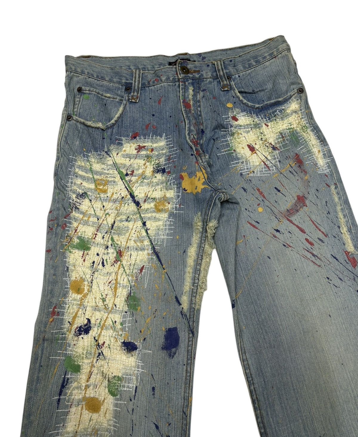 If Six Was Nine × Japanese Brand × Kapital Vintage Exhibitionist Patchwork Boro Sashiko Distress Denim Size US 32 / EU 48 - 4 Thumbnail