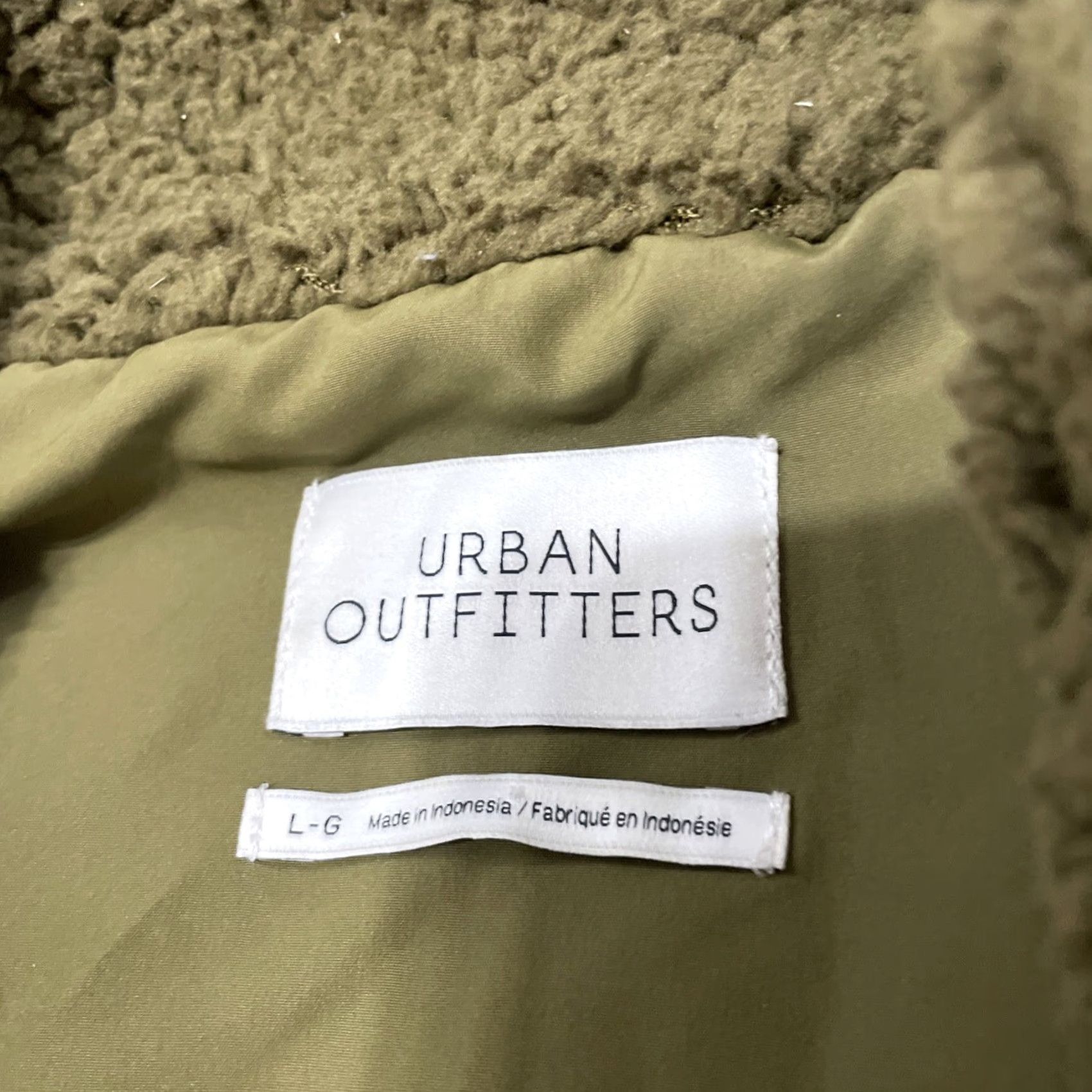 Urban Outfitters Urban Outfitters Sherpa Fleece Crop Jacket Women L Green Deep Pile Boho Outdoor Crop Jacket Size L / US 10 / IT 46 - 7 Thumbnail
