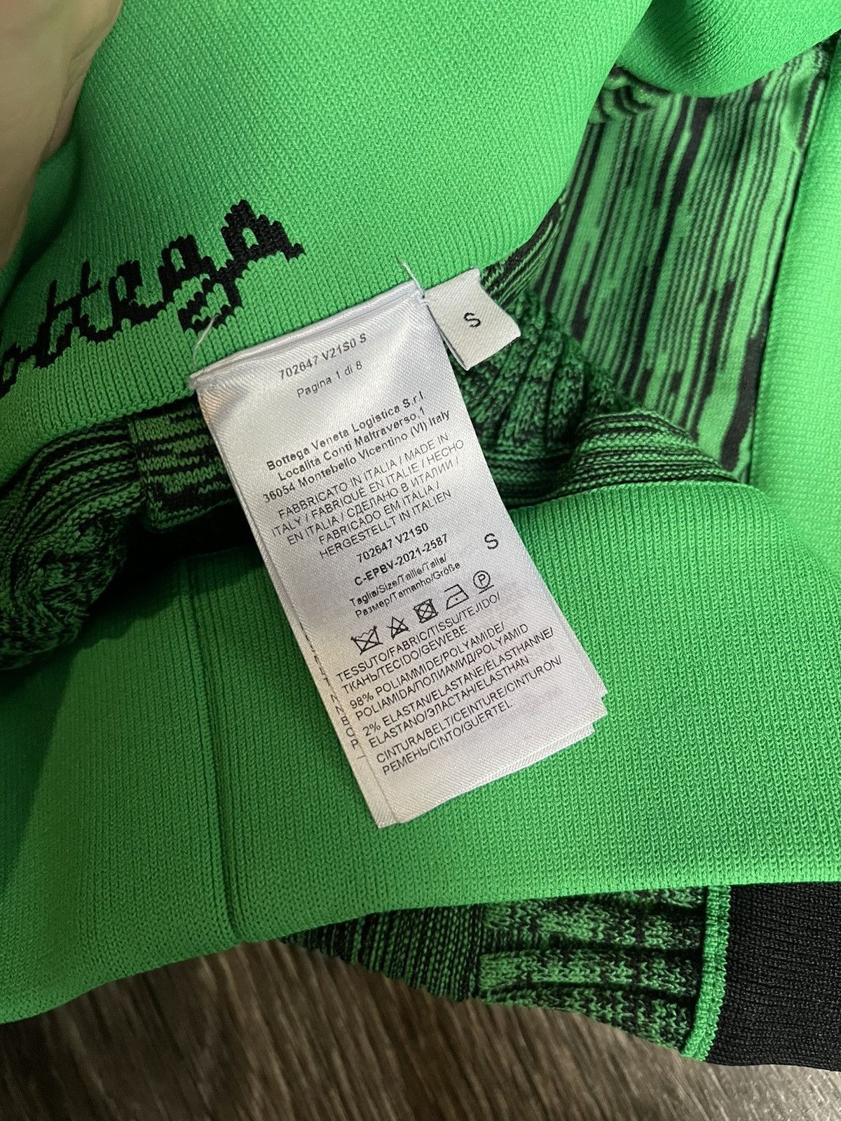 Bottega Veneta Bottega Veneta Intrecciato Mouliné Green Wavy Pants Size US 31 - 8 Thumbnail