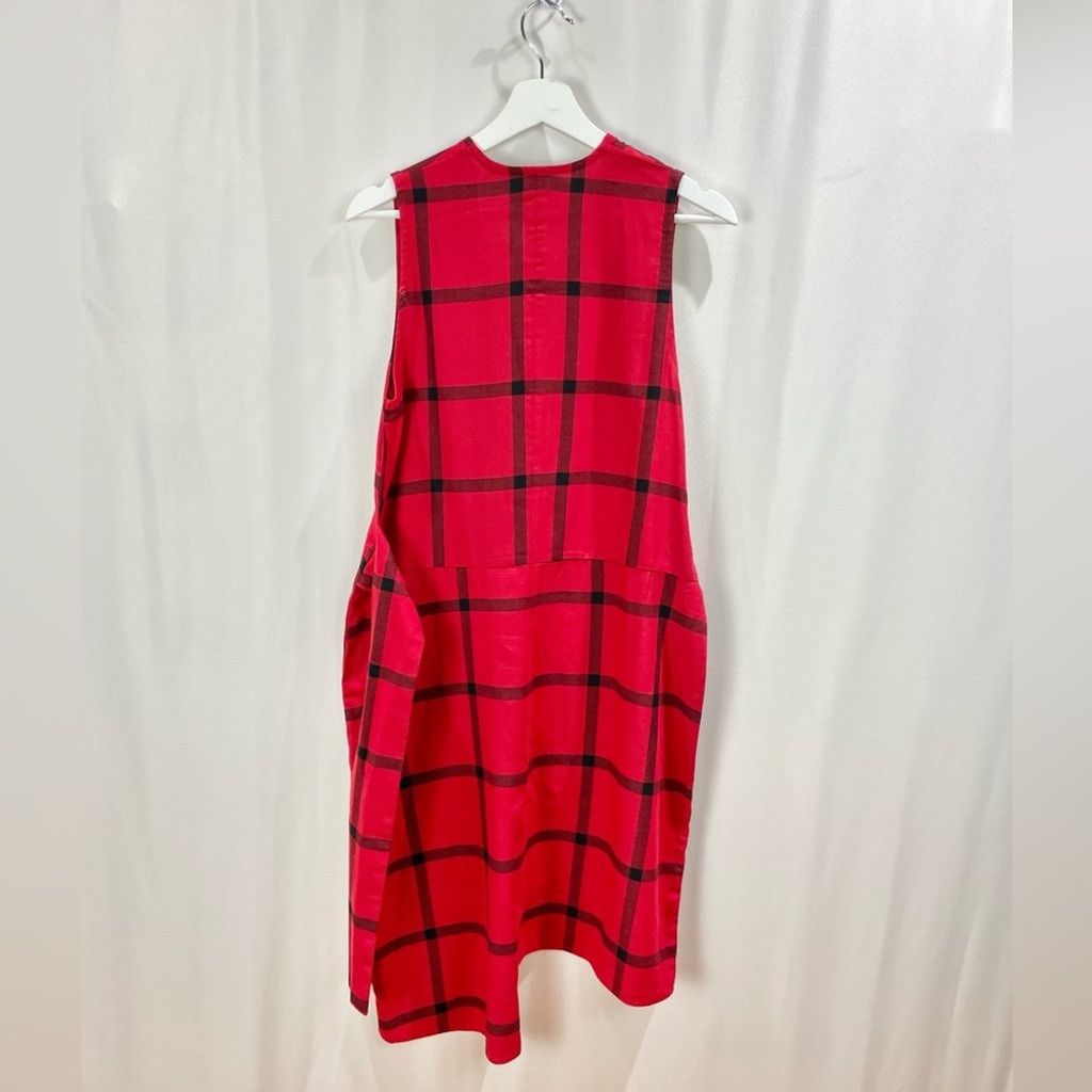 Cheap Monday Cheap Monday Rizzle Check Red Asymm Stepped Hem Dress Size S Size S / US 4 / IT 40 - 3 Thumbnail