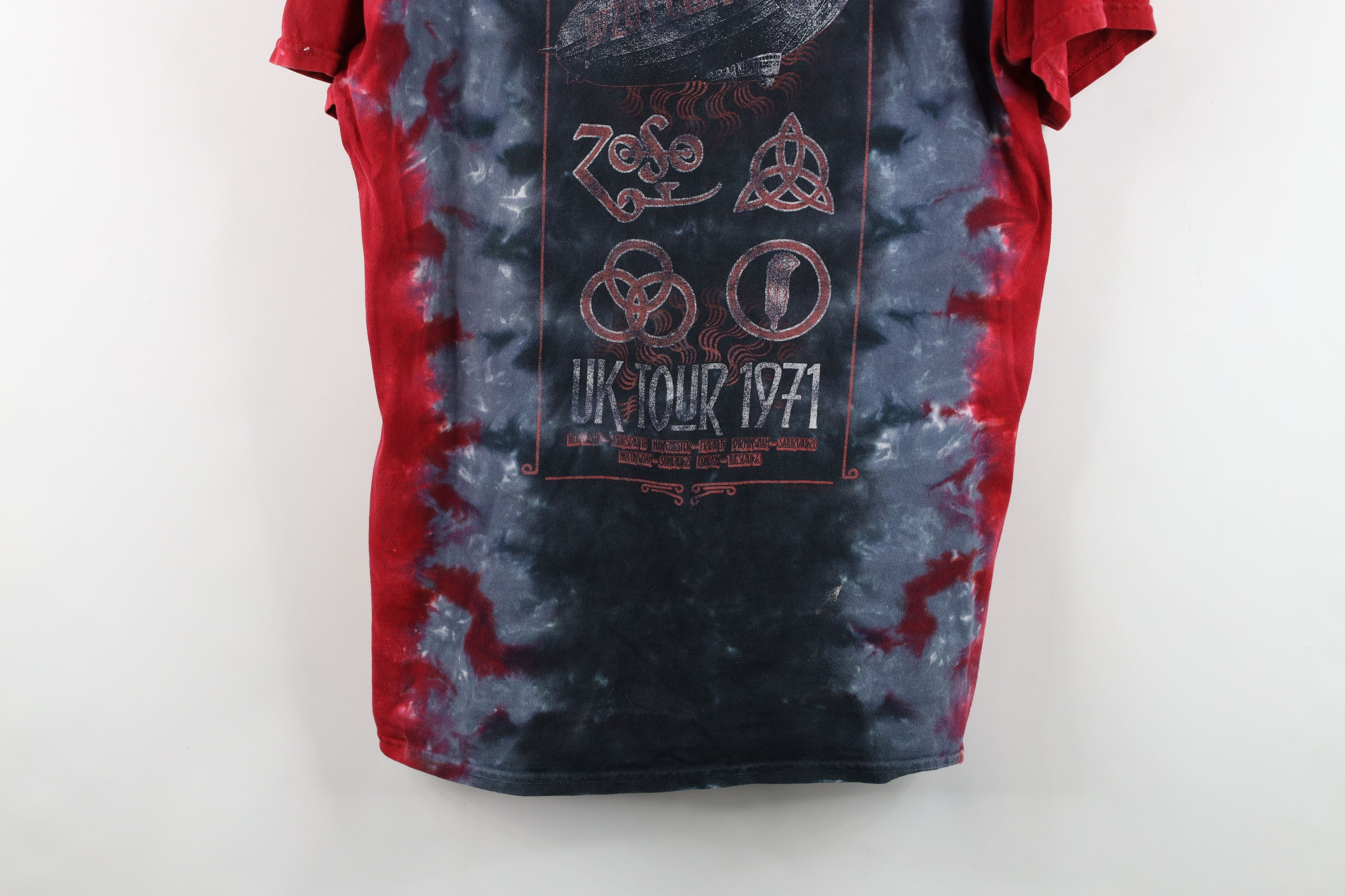 Vintage Vintage Y2K Acid Wash UK Tour 1971 Led Zeppelin Band T-Shirt Size US L / EU 52-54 / 3 - 3 Thumbnail
