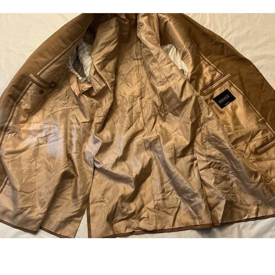 Stefano Ricci Stefano Ricci Tan 100% Wool Blazer Sport Jacket Size: 58 Size 54R - 3 Thumbnail