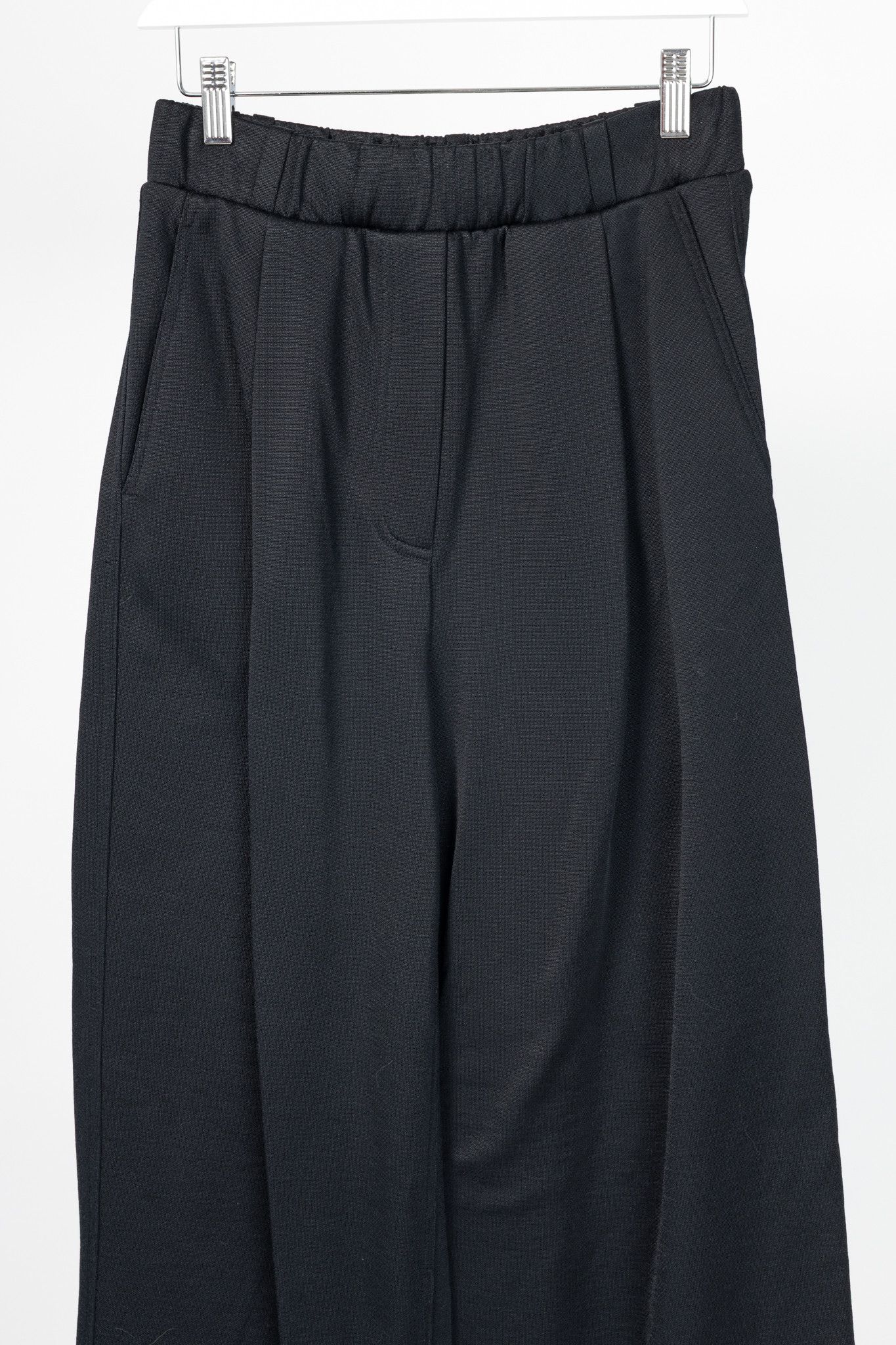 Tibi Tibi Black Silk Terry Pleated Pull On Pant Size 26" / US 2 / IT 38 - 3 Thumbnail