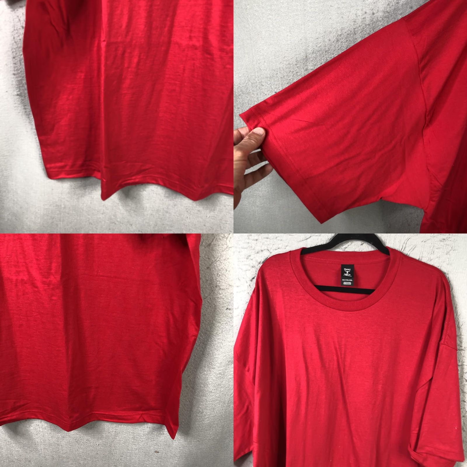 Hanes VINTAGE Hanes Shirt Mens 4XLT Red Beefy-T Tall Tee Solid Oversized Cotton Crewneck Size US XXL / EU 58 / 5 - 8 Thumbnail