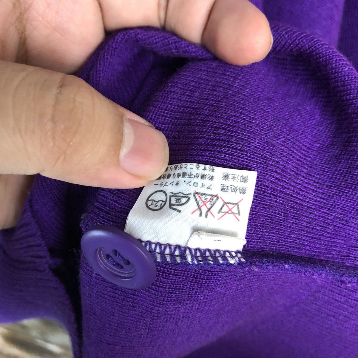 Vintage Verona vintage Japan Purple Cardigan Knitwear #A2336 Size M / US 6-8 / IT 42-44 - 11 Thumbnail