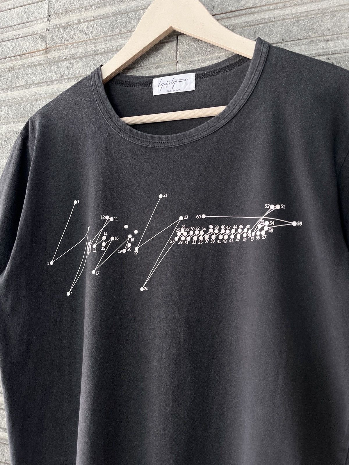 Yohji Yamamoto Yohji Yamamoto Pour Homme Signature Sunfaded Tee Size US L / EU 52-54 / 3 - 4 Thumbnail