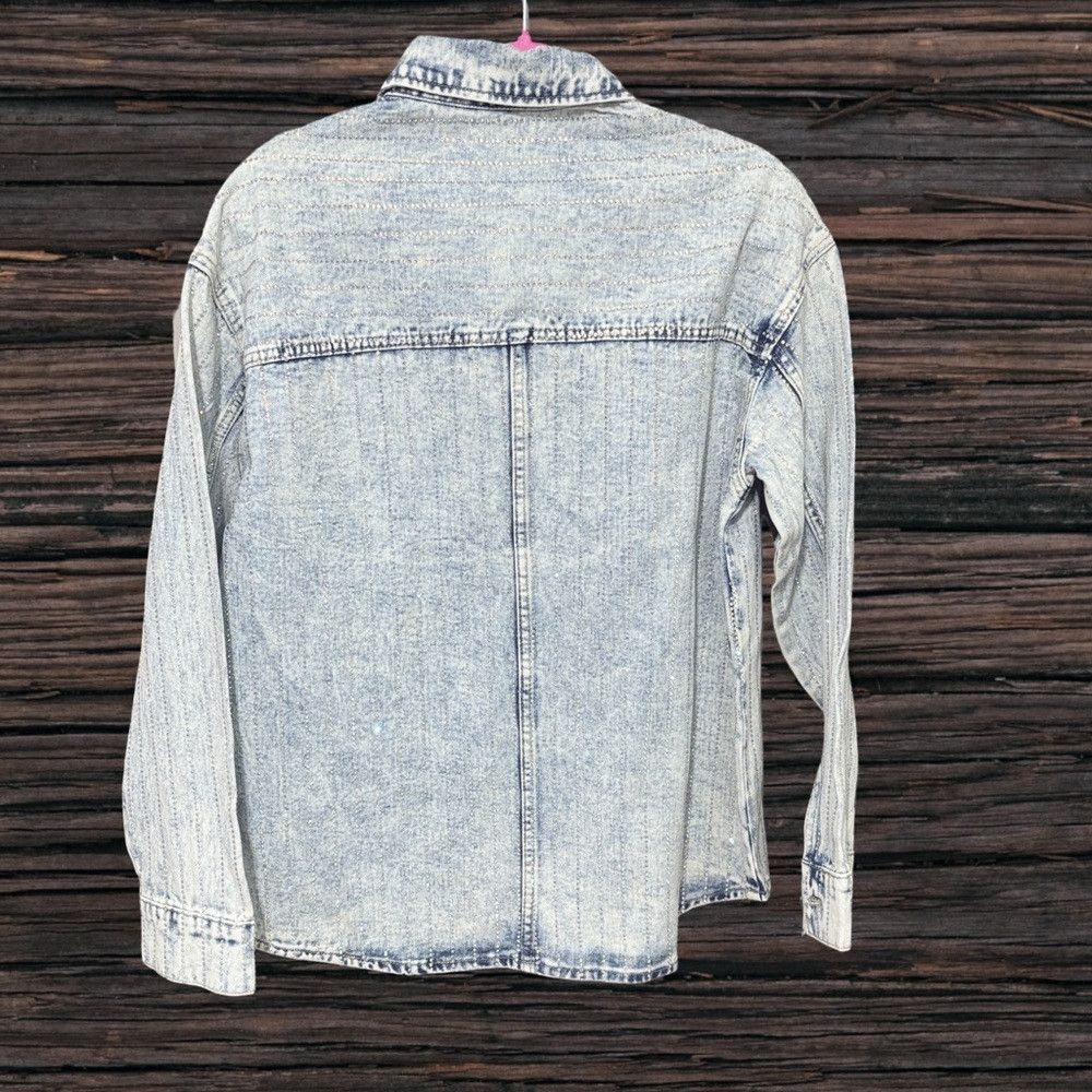 Other Vervet Striped Rhinestone Shacket NWT Size S / US 4 / IT 40 - 2 Thumbnail