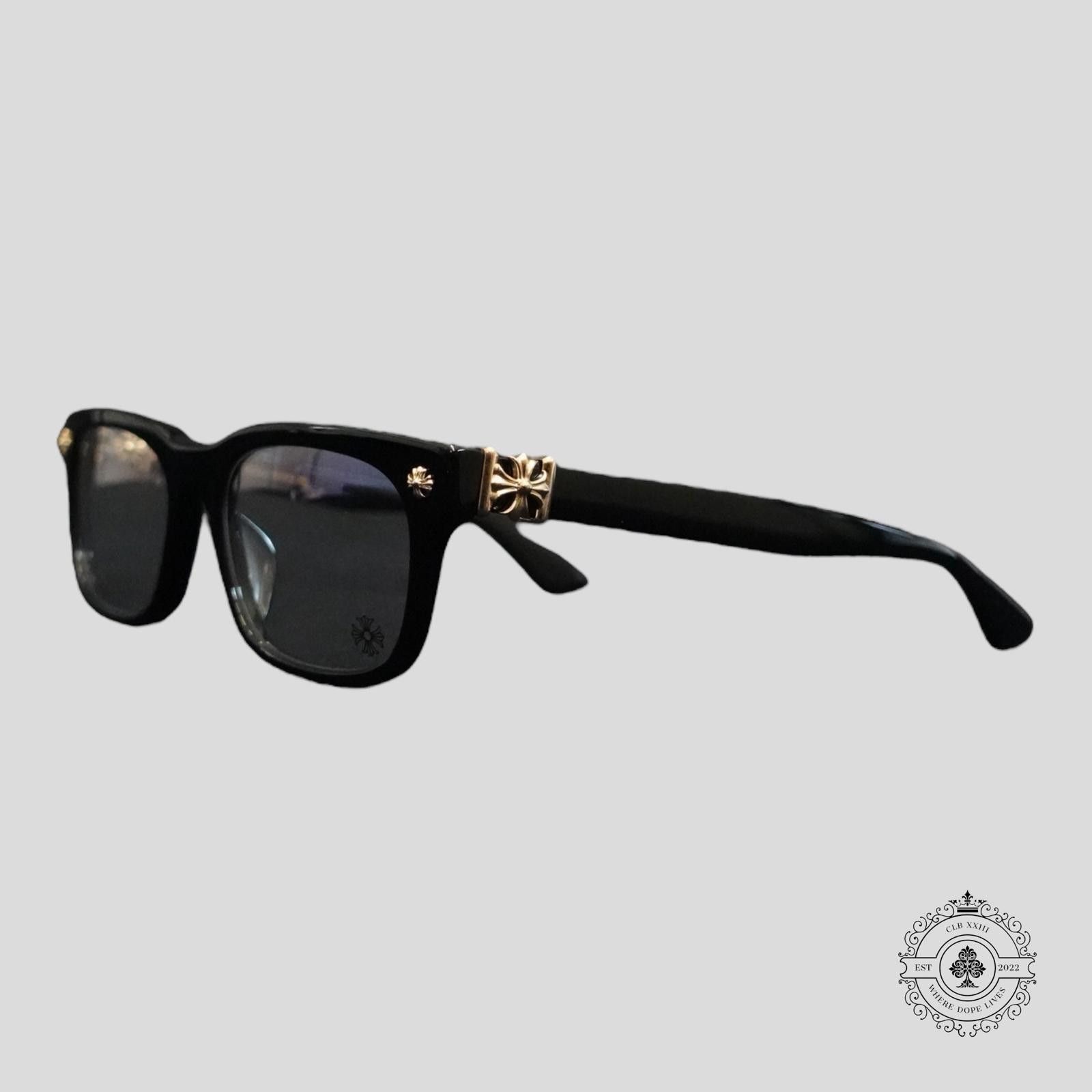Chrome Hearts Chrome Hearts Vagilante Glasses in Black/Gold Size ONE SIZE - 1 Thumbnail
