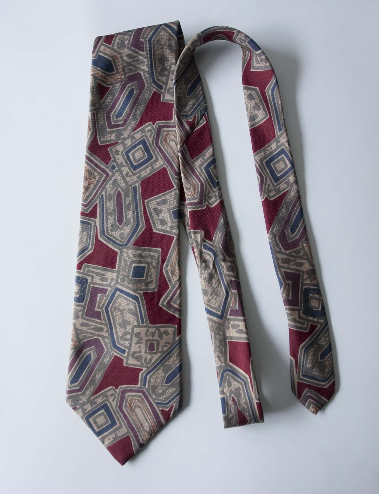 Christian Dior Monsieur × Vintage Christian Dior Monsieur Vintage Tie Made USA Silk Abstract Size ONE SIZE - 2 Thumbnail