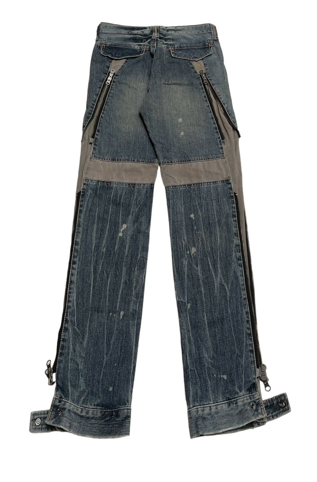 14th Addiction × Le Grande Bleu (L.G.B.) × PPFM Rare Design Vintage Brand PPFM Tactical Jeans 1990s Size US 31 - 2 Thumbnail
