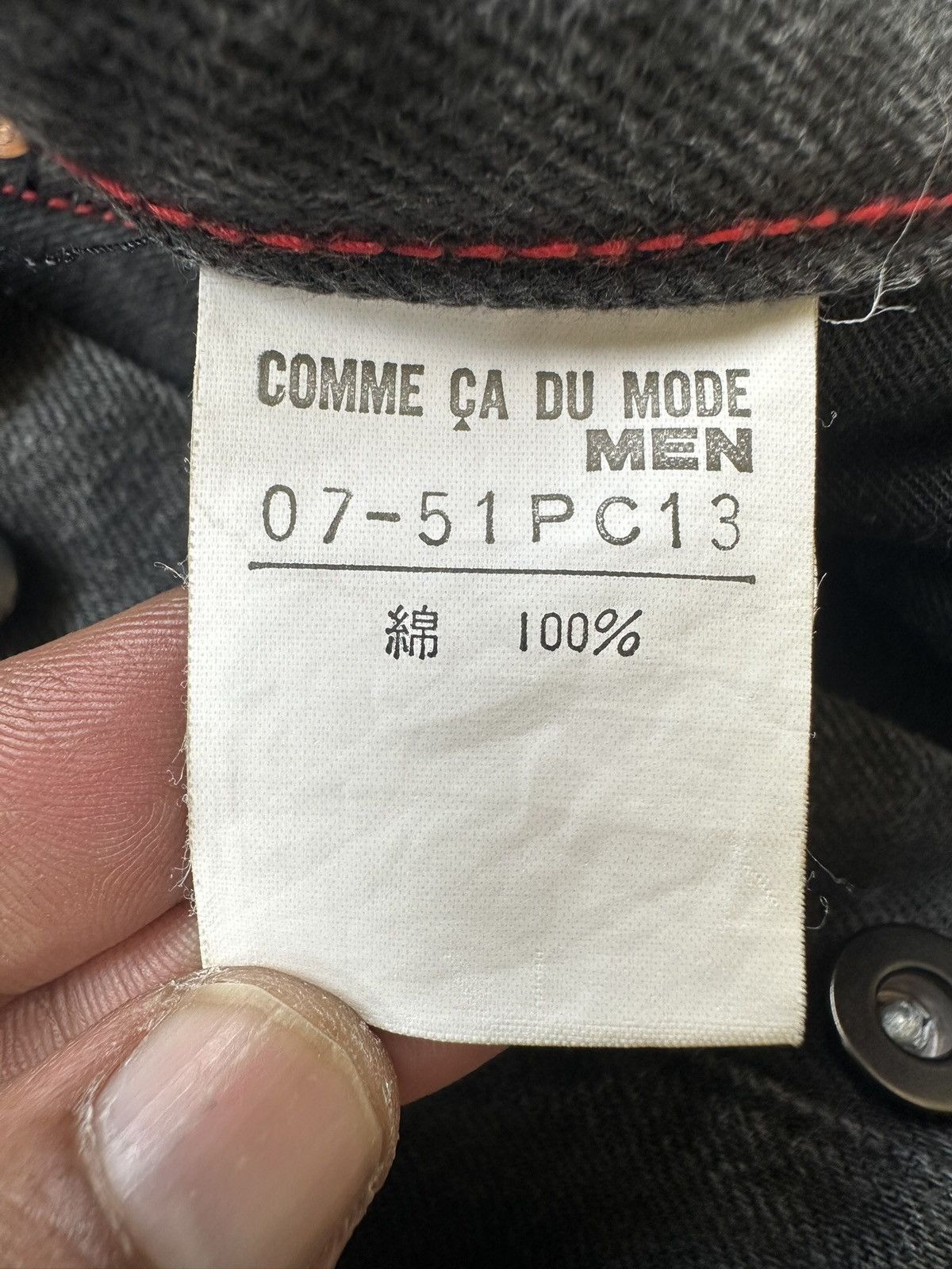 Comme Ca Ism 1998 Comme Ca Du Mode Men super black selvedge jeans Size US 30 / EU 46 - 10 Thumbnail
