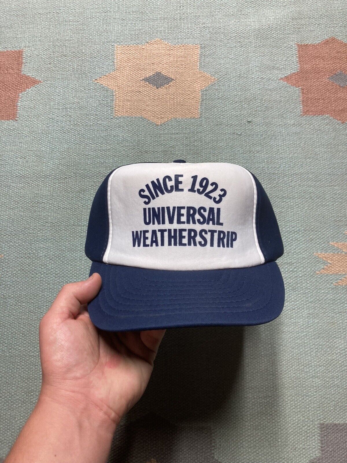Vintage VTG SnapBack hat universal weatherstrip company since 1923 Size ONE SIZE - 2 Thumbnail