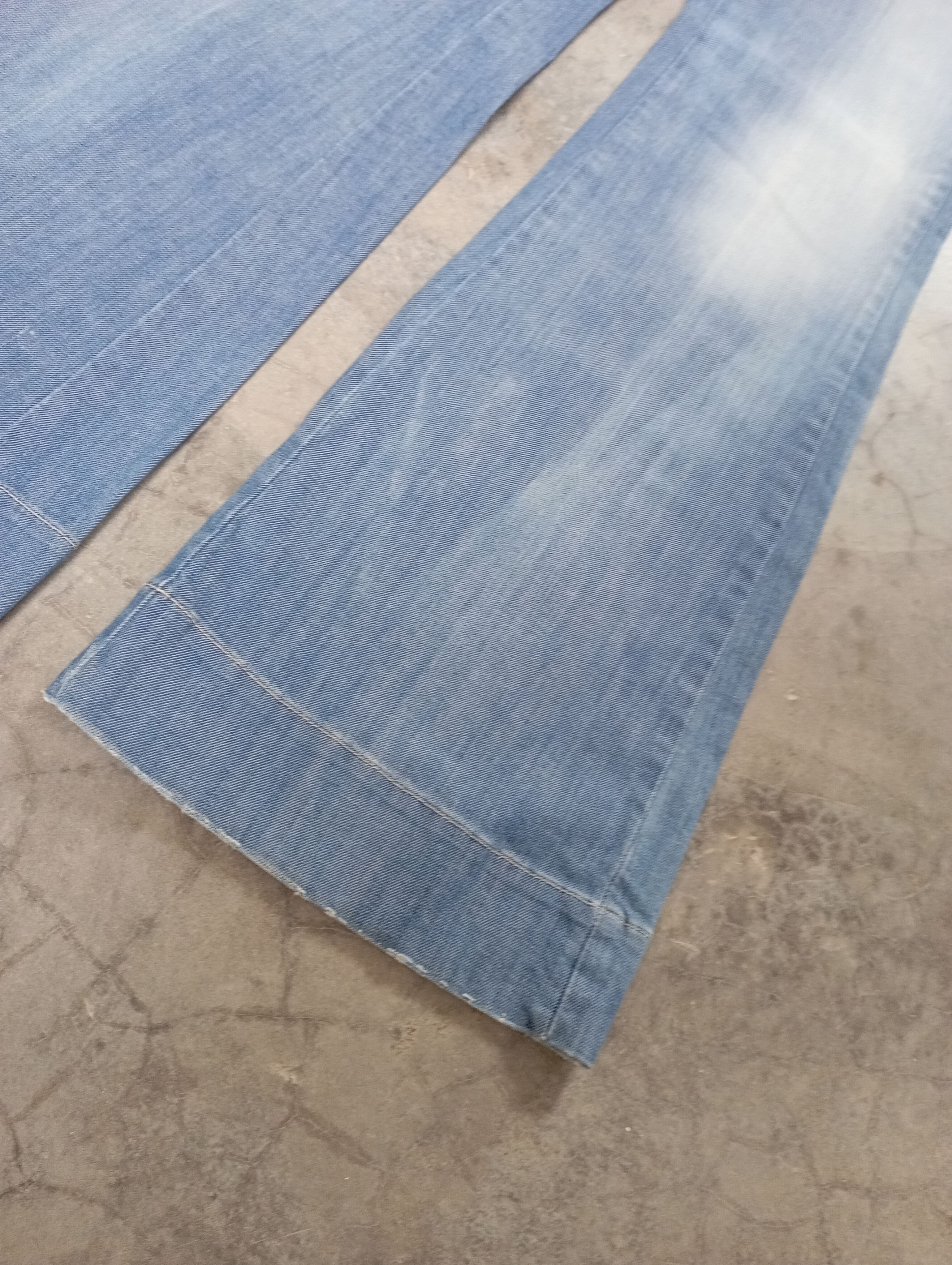 Tornado Mart Super Flare Jeans Cimarron Paris Blue Washed Bootcut Jeans Size 30" / US 8 / IT 44 - 3 Thumbnail