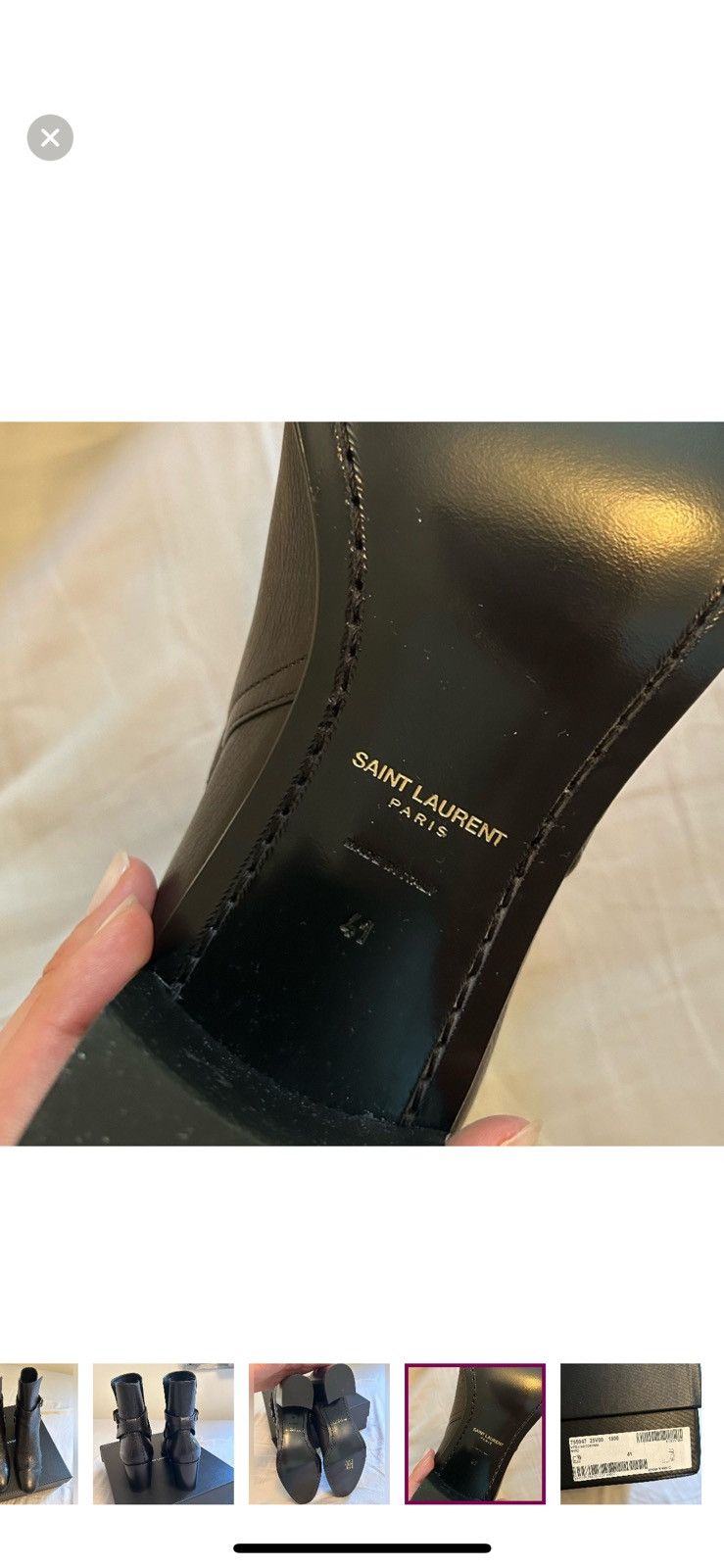 Saint Laurent Paris Saint Laurent Dorian 70mm Calfskin Buckle Ankle Booties Size US 11 / IT 41 - 10 Thumbnail