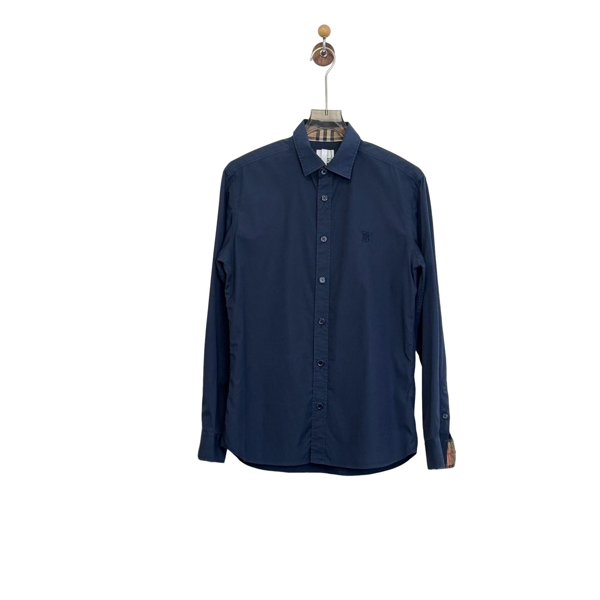 Burberry Burberry Navy Blue TB Embroidered Shirt Size M Size US M / EU 48-50 / 2 - 1 Thumbnail
