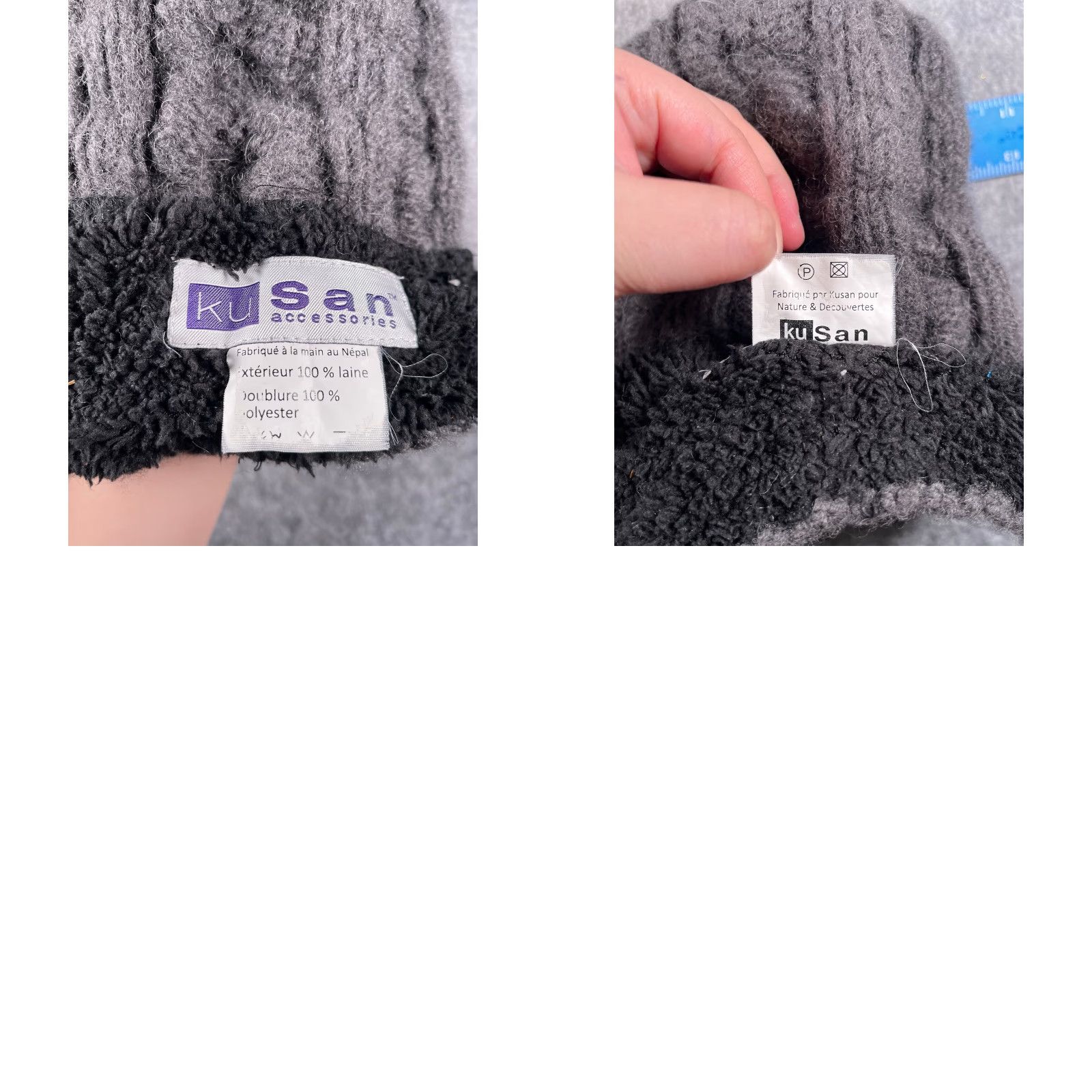 Vintage Kusan Beanie Toque Adult One Size Gray Knit Wool Polyester Snow Ski Pom Hat/Cap Men/Women Beanie Activewear Casual Knit Wool Blend Size ONE SIZE - 8 Thumbnail
