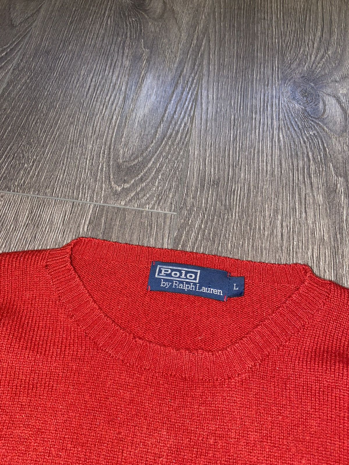 Polo Ralph Lauren × Vintage POLO RALPH LAUREN VINTAGE RED KNITTED SWEATER Size US L / EU 52-54 / 3 - 3 Thumbnail