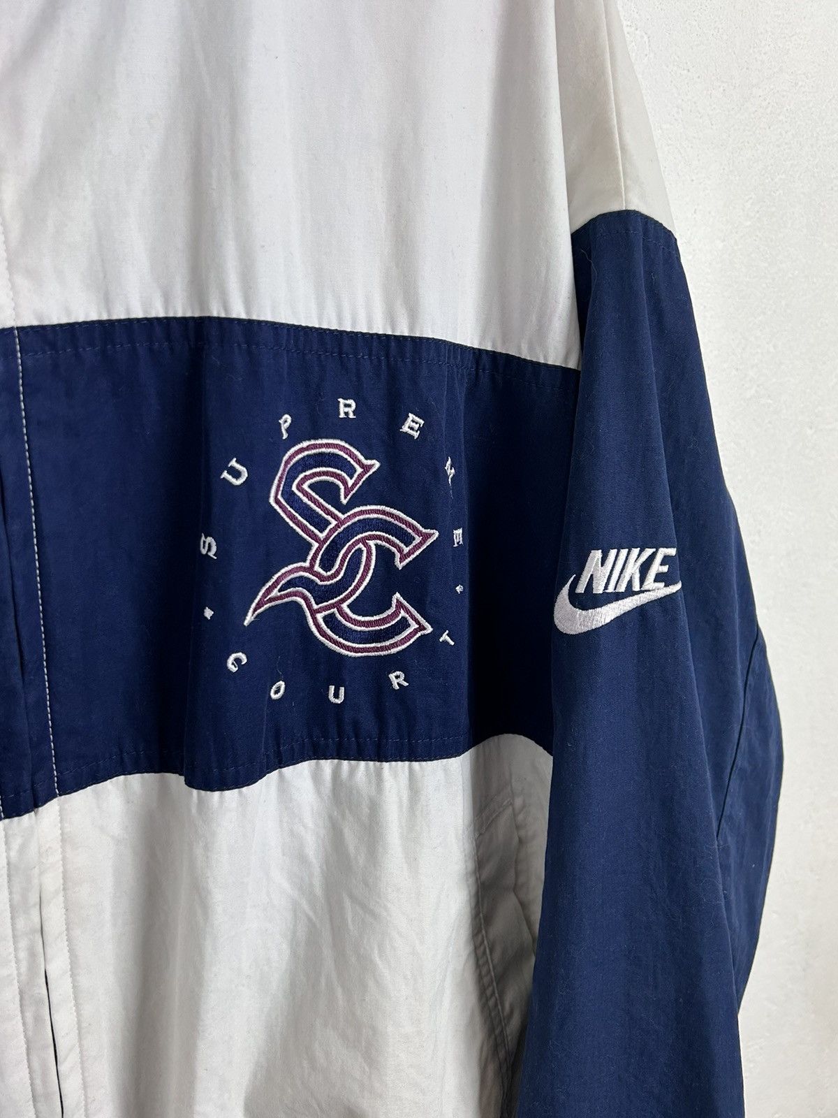 Nike 80s Vintage Nike Supreme Court Embroidered Logo Zip Jacket Size US M / EU 48-50 / 2 - 2 Thumbnail